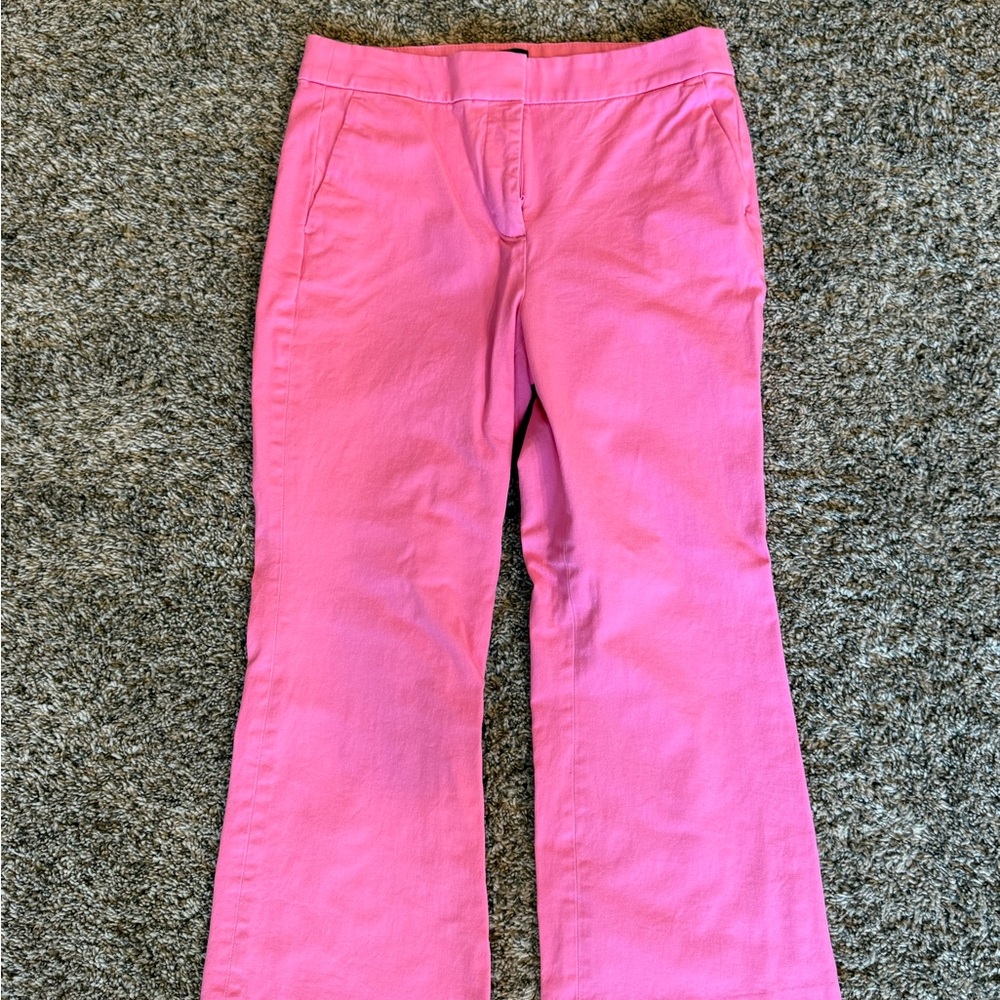 J. Crew Women's Bright Pink Cropped Pants